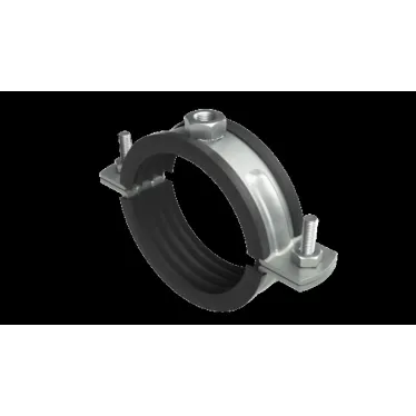 Хомут для высоких нагрузок с изоляцией с гайкой М12 для труб d 4''