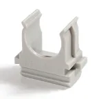 Крепёж-клипса для труб д16 безгалогенная (HF) атмосферостойкая серая (100шт/2000шт уп/кор)