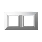 Рамка из металла, ''Avanti'', светло-серебристая, 4 модуля