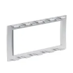 Рамка 4 модуля универсальная серый металлик