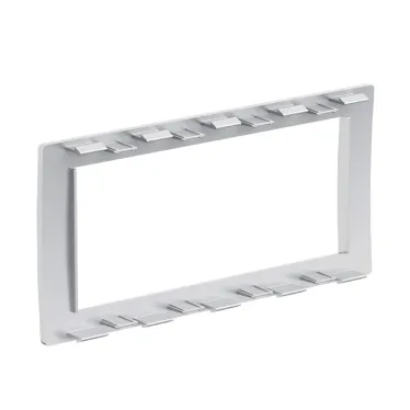 Рамка 4 модуля универсальная серый металлик