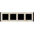 Valena LIFE Рамка 4 поста Ампир бежевый универсальная