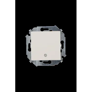 15 Кнопка клавишная с пиктограммой 16А 250В винтовой зажим слоновая кость