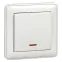 Выключатель одноклавишный, с подсветкой, 10АХ, в сборе, белый