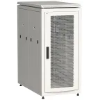Шкаф напольный сетевой 19'' LINEA N 24U 800х1000мм перфорированная передняя дверь. задняя перфорированная серый