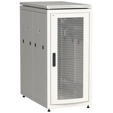 Шкаф напольный сетевой 19'' LINEA N 24U 800х1000мм перфорированная передняя дверь. задняя перфорированная серый