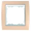 Рамка на 1 пост, S82, пастель кремовая - белый