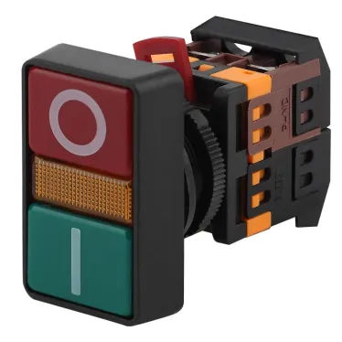 Кнопка РPВВ-30N ''I-O'' d30мм неон/240В 1з+1р