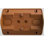 ЭТЮД Розетка угловая двойная открытой установки с заземлением со шт. 16А 250B, бук