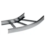 Угол горизонтальный 45 градусов 100x200 R-600, лонжерон 1,5 мм, горячеоцинкованный, в комплекте с крепежными элементами и соединительными пластинами, необходимыми для монтажа