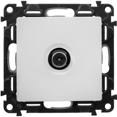 Valena LIFE Розетка ТВ оконечная 10дБ 0-862 МГц С лицевой панелью Белая