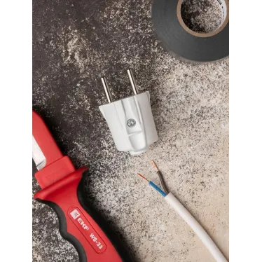 Вилка прямая без заземления белая 10А 250 В Proxima