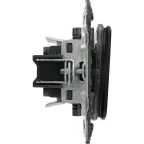 Valena ALLURE Переключатель двухклавишный 10АХ 250В с подсветкой С лицевой панелью Антрацит