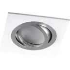 Светильник ИВО-50w G5.3 поворотный квадратный белый-хром