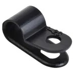 Скоба крепежная 5мм нейлоновая черная (50шт)