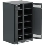 Шкаф LINEA B (пустой) 2000х1200х950мм двустворчатая металлическая дверь черный