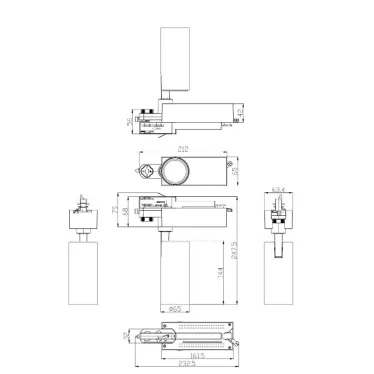 Трековый светильник трёхфазный SТR-30-36-40K-B20 узкий луч 4000K черный