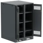 Шкаф LINEA B (пустой) 1350х900х950мм двустворчатая металлическая дверь черный