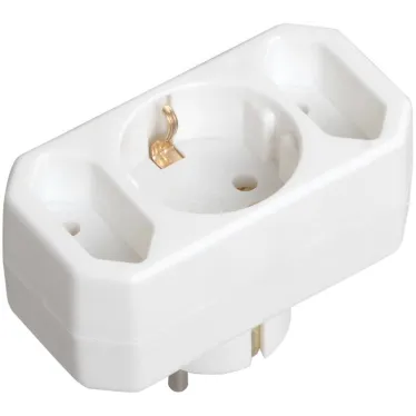 Тройник Т-01/01-2 одна круглая и две плоские розетки