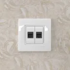 BRAVA Розетка компьютерная RJ45 (разъем PcNet) 1 модуль категория 5е белая