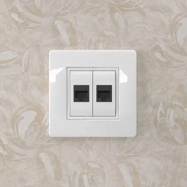 BRAVA Розетка компьютерная RJ45 (разъем PcNet) 1 модуль категория 5е белая