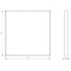 Светильник светодиодный SPO-910-1-40K-032 595х595x40 32Вт 3360Лм 4000К призма С ПРОВОДОМ (2/48)