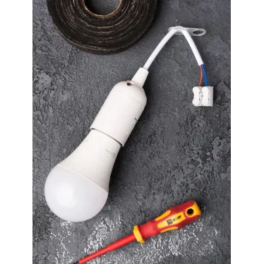 Патрон Е27 подвесной с клеммной колодкой пластик белый PROxima