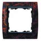 Рамка на 3 поста, S82, корень ореха - графит