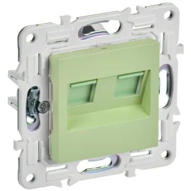 SKANDY Розетка компьютерная двойная RJ45 кат.5E SK-K03G мятный IEK