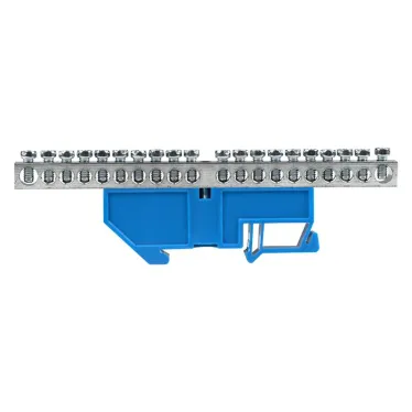 Шина нулевая N 63.20 (DIN изолятор) никель