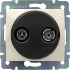 VALENA Розетка телевизионная TV-FM в рамку слоновая кость