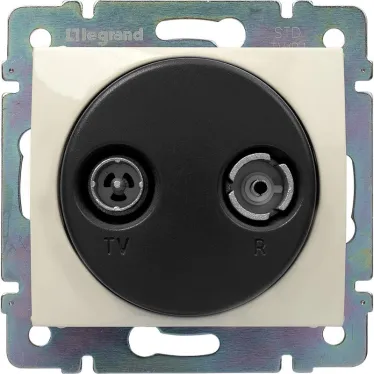 VALENA Розетка телевизионная TV-FM в рамку слоновая кость