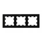 Рамка трехпостовая ATLASDESIGN NATURE, СТЕКЛО ЧЕРНЫЙ