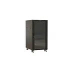 Шкаф напольный 19-дюймовый. 22U. 1166х600х600 мм (ВхШхГ). передняя и задняя распашные перфорированные двери (75%). ручка с замком. цвет черный (RAL 9004) (разобранный)