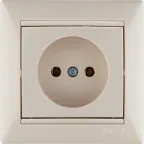 VALENA Розетка без заземления без шторок в рамку слоновая кость