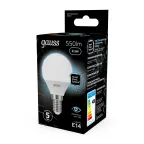 Лампа светодиодная LED 6,5Вт E14 220В 4100К шар | 105101207 | Gauss