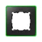 Рамка на 1 пост светло-зеленый - графит