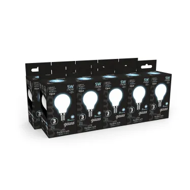 Лампа светодиодная Black LED Filament Шар OPAL E14 5W 450lm 4100K | 105201205 | Gauss