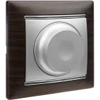 VALENA Рамка 1 пост темное дерево/серебро