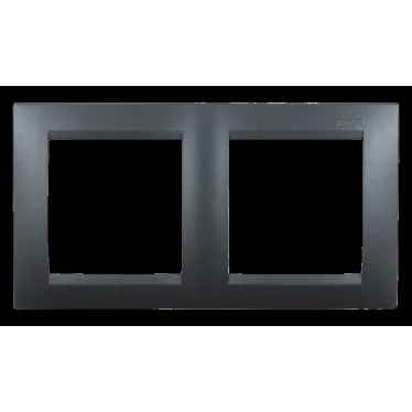 15 Рамка на 2 поста графит