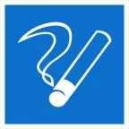 Наклейка информационный знак Место курения 200х200,