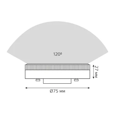 Лампа светодиодная GX53 11W 1050lm 6500K LED 1/10/100 | 108008311 | Gauss