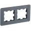 BRITE Рамка 2 поста РУ-2-2-Бр стекло графит RE IEK