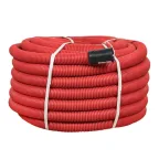 Труба гофрированная двустенная ПНД d 50 с зондом (50 м) красная PROxima