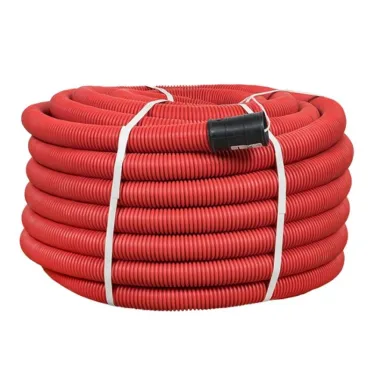 Труба гофрированная двустенная ПНД d 50 с зондом (50 м) красная PROxima