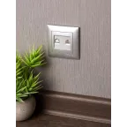 Валенсия лицевая панель розетки RJ-45 1-местная сталь