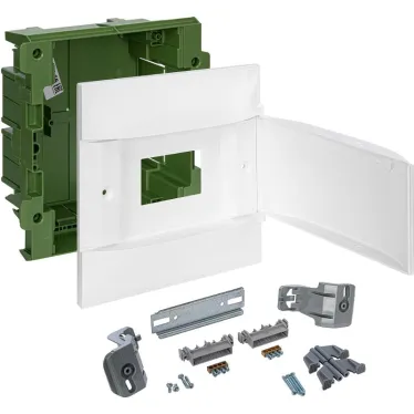 Practibox S Пластиковый щиток Встраиваемый (ЩРв-П) (в полые стены) 1X6 Белая дверь