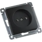 MASTER Розетка одноместная скрытой установки, в рамку, черный