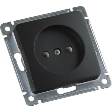 MASTER Розетка одноместная скрытой установки, в рамку, черный