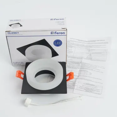 Светильник ИВО-50w G5.3 квадратный черный